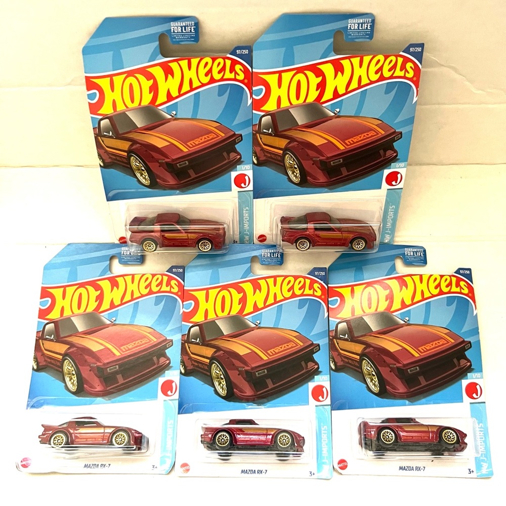 2022 Hot Wheels 97/250 "MAZDA RX-7" 1/10 'HW J-Imports' Series, 'L' Case -H2